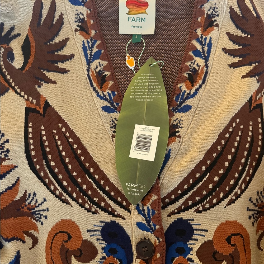 Farm Rio Land Nature Sand Knit Cardigan - Picture 10 of 11
